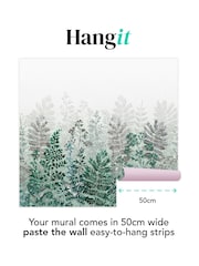 Art For The Home Emerald Leaf Silhouette Fixed Size 3M Mural - Image 3 of 5