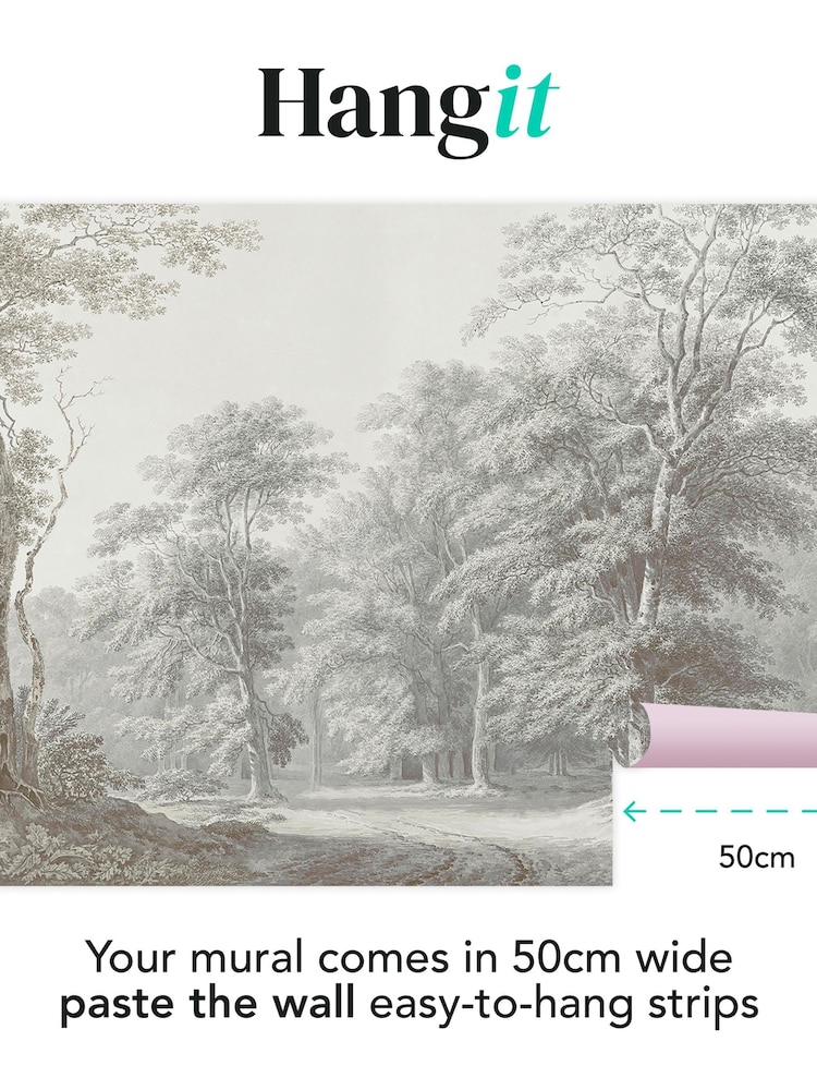 Art For The Home Neutral Stately Woodland Fixed Size 4M Mural - Image 3 of 3