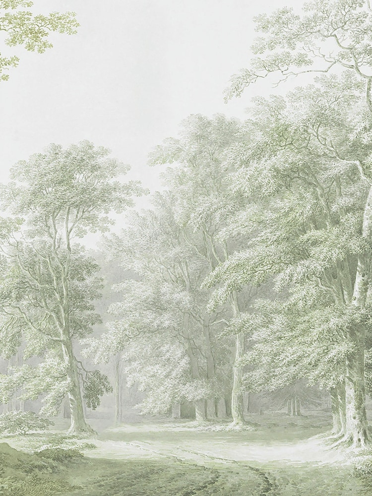 Art For The Home Sage Stately Woodland Fixed Size 4M Mural - Image 2 of 3