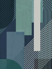 Art For The Home Navy Green Graphic Fixed Size 3M Mural - Image 2 of 3
