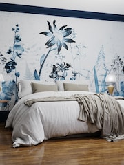 Art For The Home Blue Flower Press Fixed Size 3M Mural - Image 1 of 3