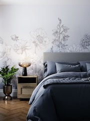 Art For The Home Light Blue Muted Floral Fixed Size 3M Mural - Image 1 of 3
