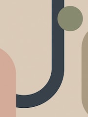 Art For The Home Green Pink Oval Geo Pop Fixed Size 4M Mural - Image 2 of 5