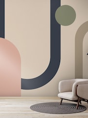 Art For The Home Green Pink Oval Geo Pop Fixed Size 4M Mural - Image 5 of 5