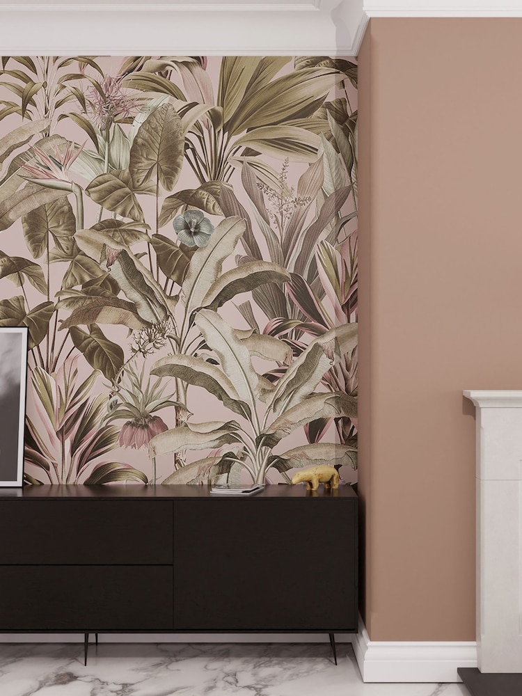 Art For The Home Blush Funky Jungle Fixed Size 3M Mural - Image 1 of 3