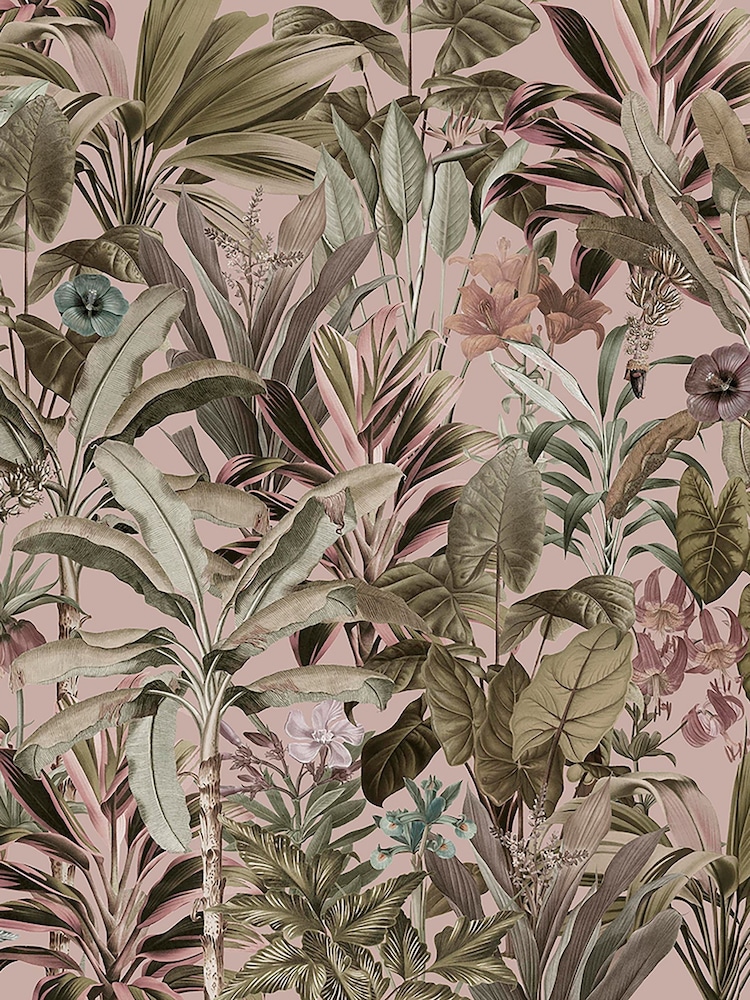 Art For The Home Blush Funky Jungle Fixed Size 3M Mural - Image 2 of 3