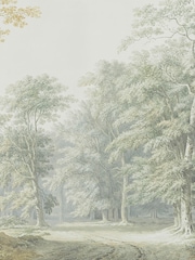 Art For The Home Green Ochre Stately Woodland Fixed Size 4M Mural - Image 2 of 3