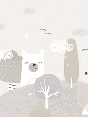 Art For The Home Grey Scandi Animals Fixed Size 4M Mural - Image 2 of 3