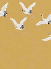 Art For The Home Ochre Cranes In Flight Fixed Size 3M Mural - Image 2 of 3