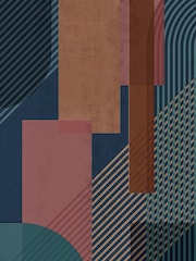 Art For The Home Navy Graphic Fixed Size 3M Mural - Image 2 of 3