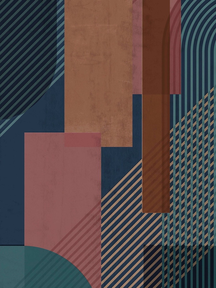 Art For The Home Navy Graphic Fixed Size 3M Mural - Image 2 of 3