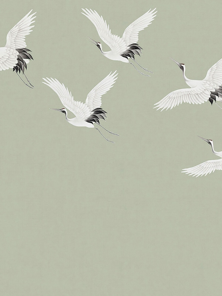 Art For The Home Sage Cranes In Flight Fixed Size 3M Mural - Image 2 of 3