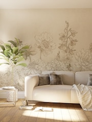 Art For The Home Beige Muted Floral Fixed Size 3M Mural - Image 1 of 3