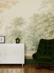 Art For The Home Neutral Green Stately Woodland Fixed Size 4M Mural - Image 1 of 3
