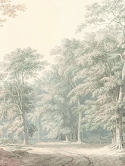 Art For The Home Neutral Green Stately Woodland Fixed Size 4M Mural - Image 2 of 3