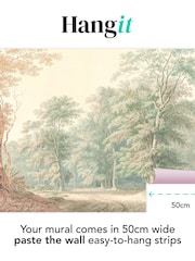 Art For The Home Neutral Green Stately Woodland Fixed Size 4M Mural - Image 3 of 3