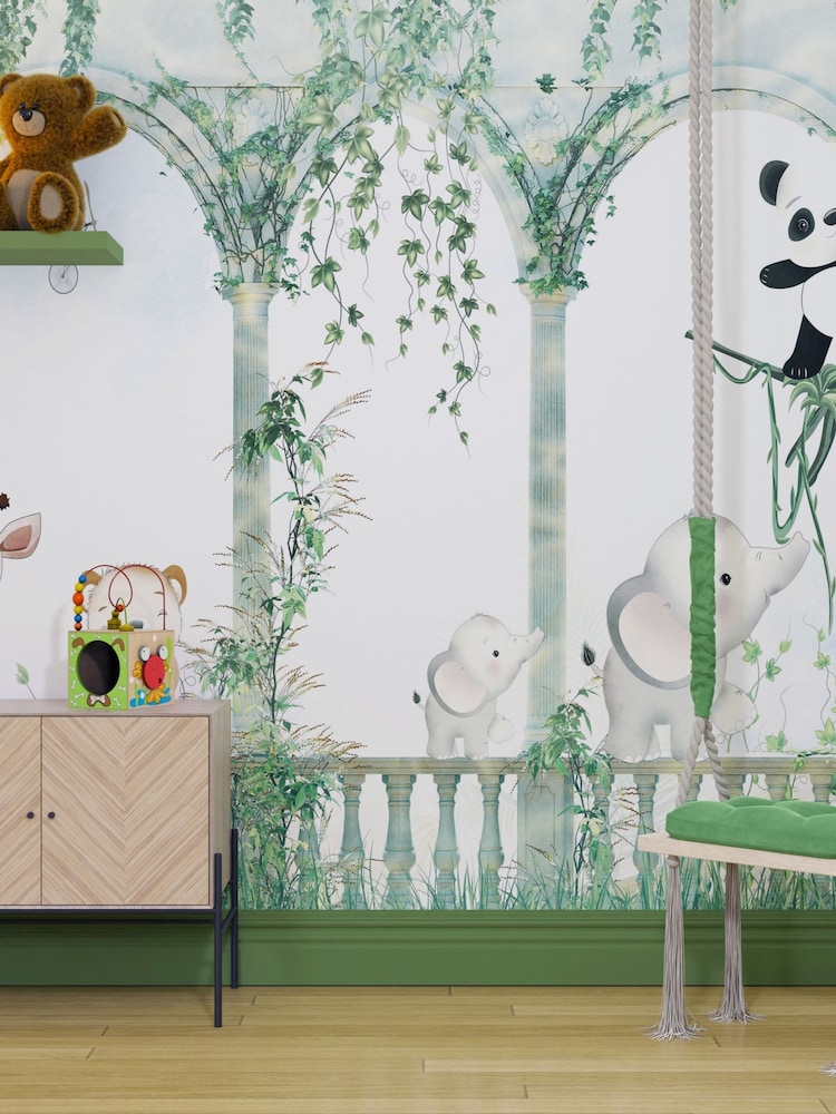 Art For The Home Green Animal Arch Fixed Size 4M Mural - Image 1 of 3