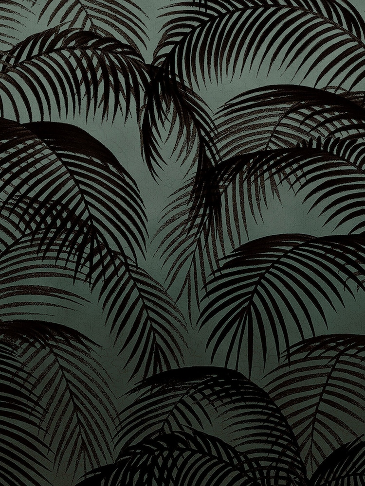 Art For The Home Teal Palm Silhouette Fixed Size 3M Mural - Image 2 of 3