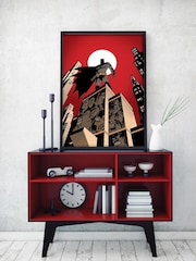 Pyramid International Black The Batman Villain Skyline Framed Maxi Poster - Image 1 of 3