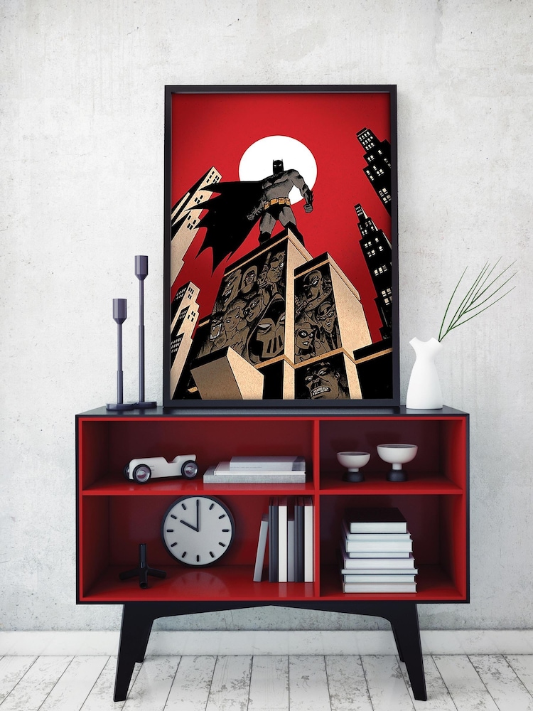 Pyramid International Black The Batman Villain Skyline Framed Maxi Poster - Image 1 of 3