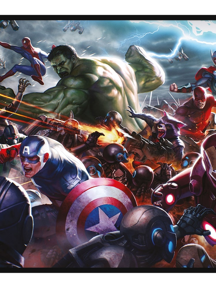 Pyramid International Red Marvel Future Fight Heroes Assault Framed Maxi Poster - Image 2 of 2