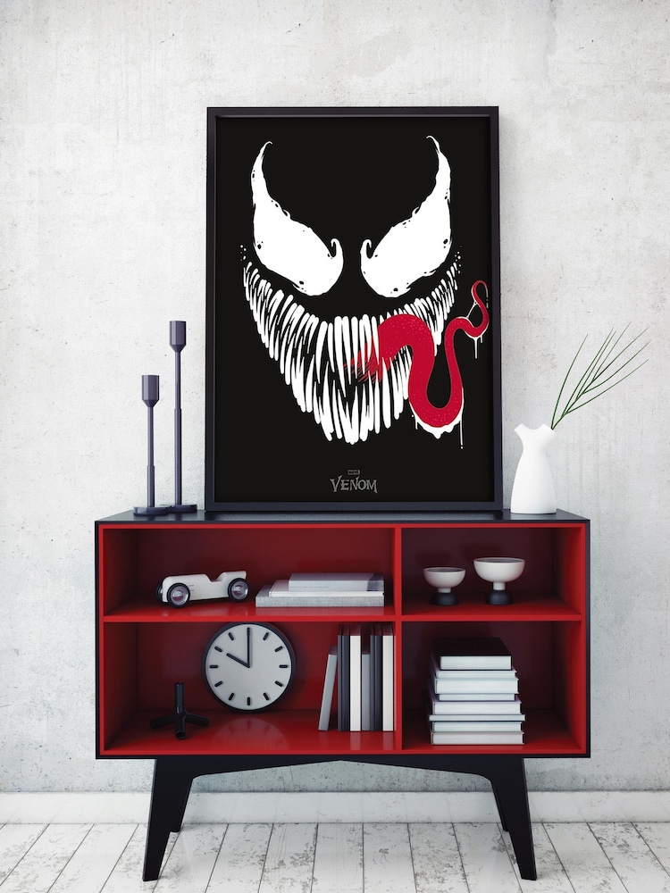 Pyramid International Black Venom Face Framed Maxi Poster - Image 1 of 3