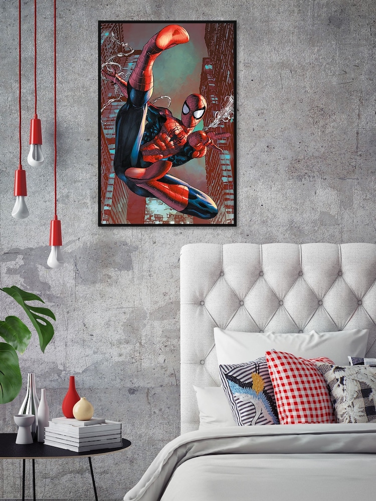 Pyramid International Red Spider-Man Web Sling Framed Maxi Poster - Image 1 of 2