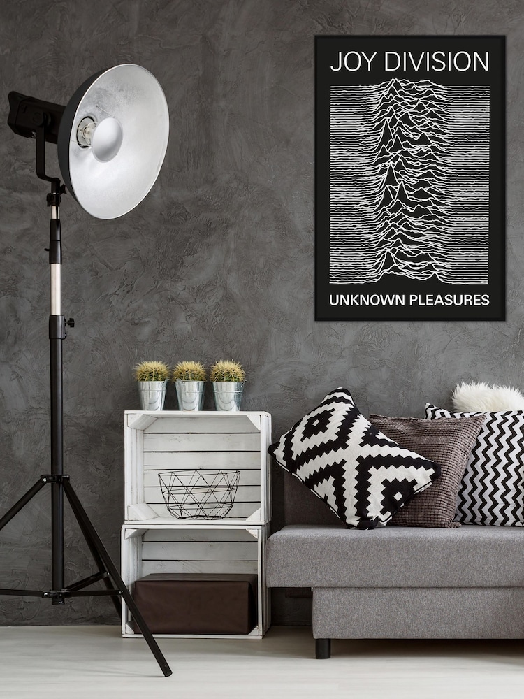 Pyramid International Black Joy Division Unknown Pleasures Framed Maxi Poster - Image 1 of 3
