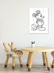 Pyramid International Grey Mickey Mouse Sketched Single Wooden Wall Art - Image 1 of 3
