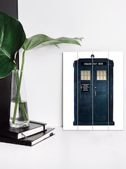 Pyramid International Blue Doctor Who Tardis Wooden Wall Art - Image 1 of 2