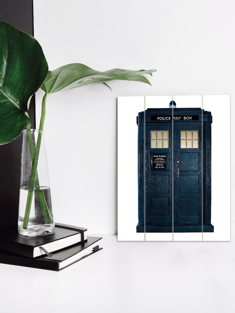 Pyramid International Blue Doctor Who Tardis Wooden Wall Art - Image 1 of 2