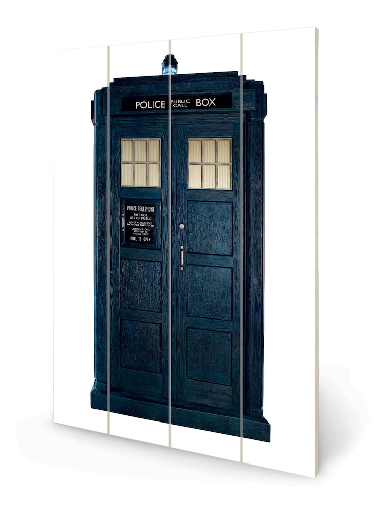 Pyramid International Blue Doctor Who Tardis Wooden Wall Art - Image 2 of 2