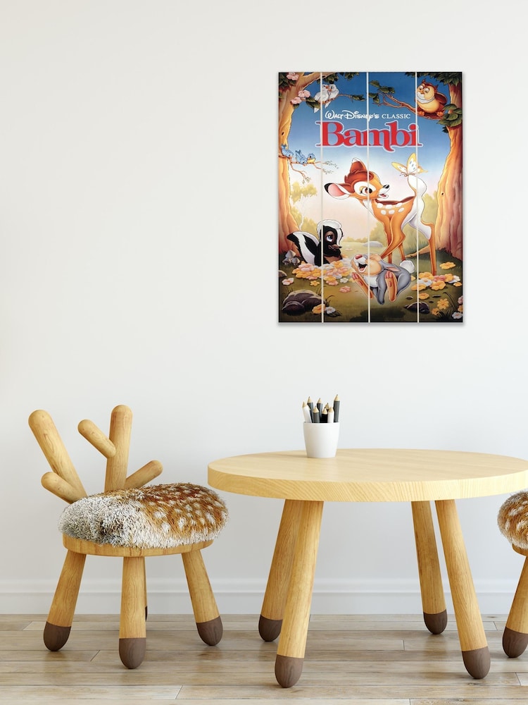 Pyramid International Natural Bambi Wooden Wall Art - Image 1 of 3