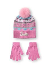 Vanilla Underground Pink Barbie Hat & Gloves Set - Image 1 of 6