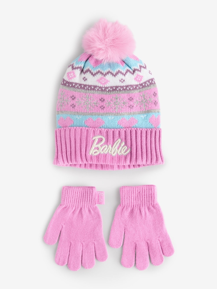 Vanilla Underground Pink Barbie Hat & Gloves Set - Image 2 of 6