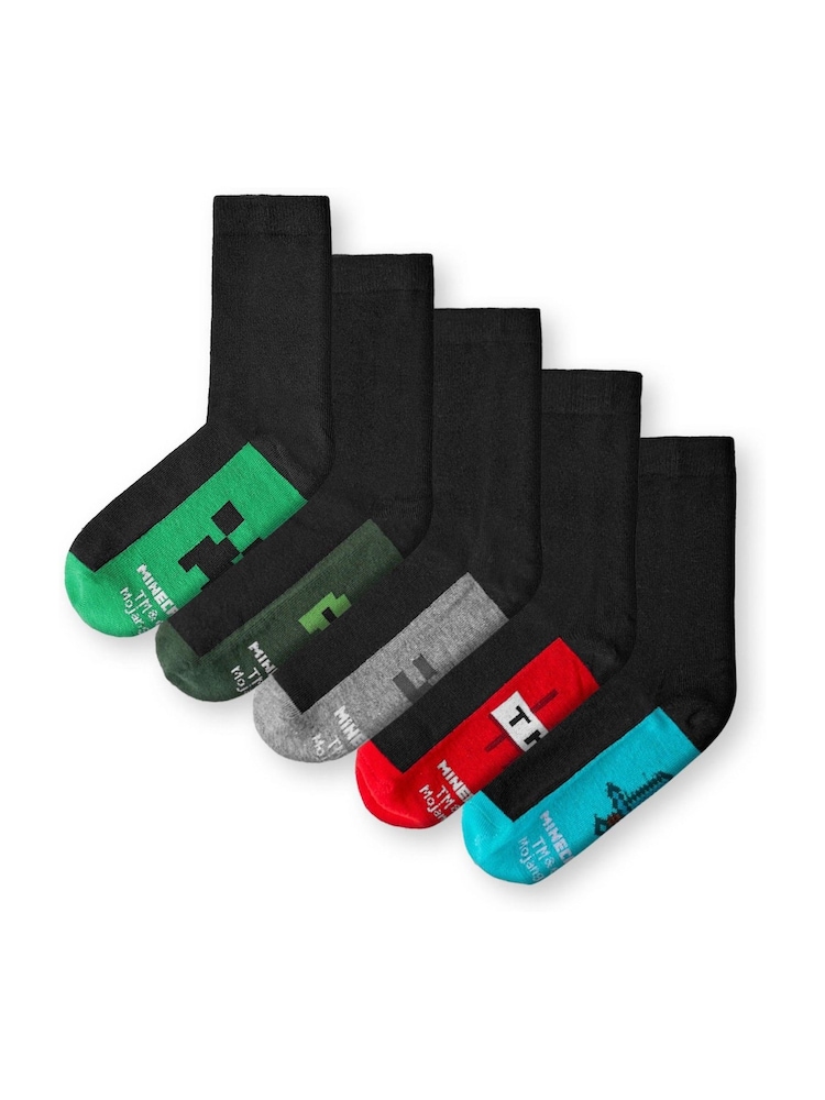 Vanilla Underground Black Boys Minecraft Calf Socks - Image 1 of 6