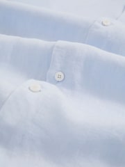 bleu pâle - Chemise Reiss Ruban en lin à col coupé Coupe standard - Image 7 sur 7