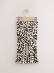 Animal Neutral Flares Leggings 3 Pack (3mths-7yrs) - Image 5 of 7