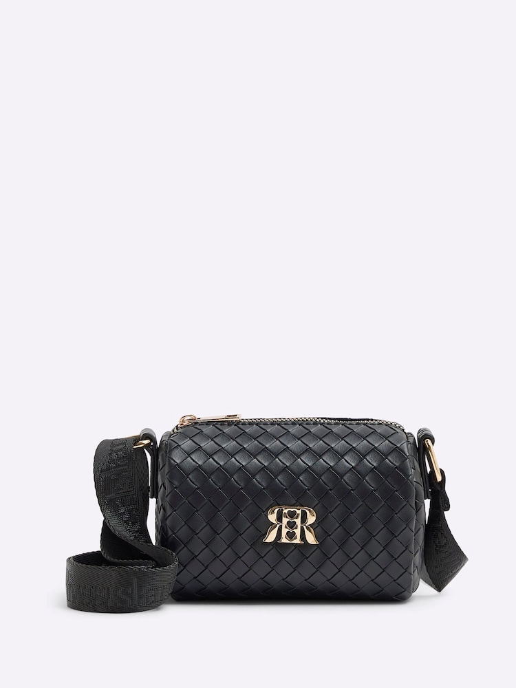 River Island Black Girls Weave Cross-Body Bag - Image 1 of 5