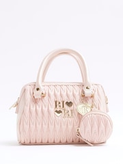 River Island Pink Girls Ruched Bowler Bag - Image 1 of 5