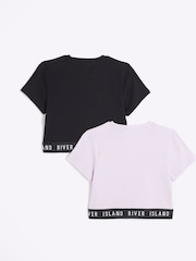 River Island Girls Waist Band T-Shirts 2 Pack - Bild 2 von 3