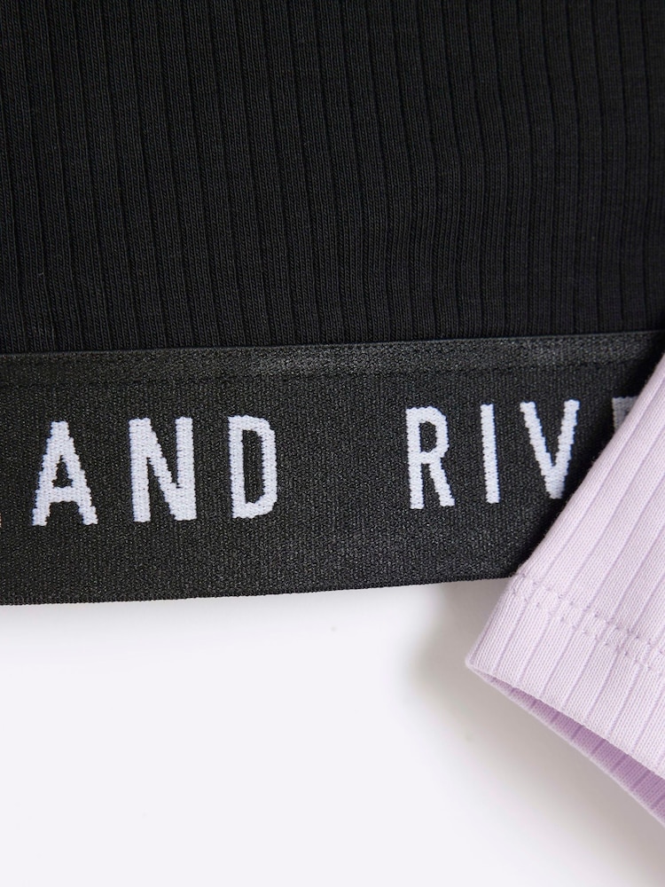River Island Girls Waist Band T-Shirts 2 Pack - Bild 3 von 3