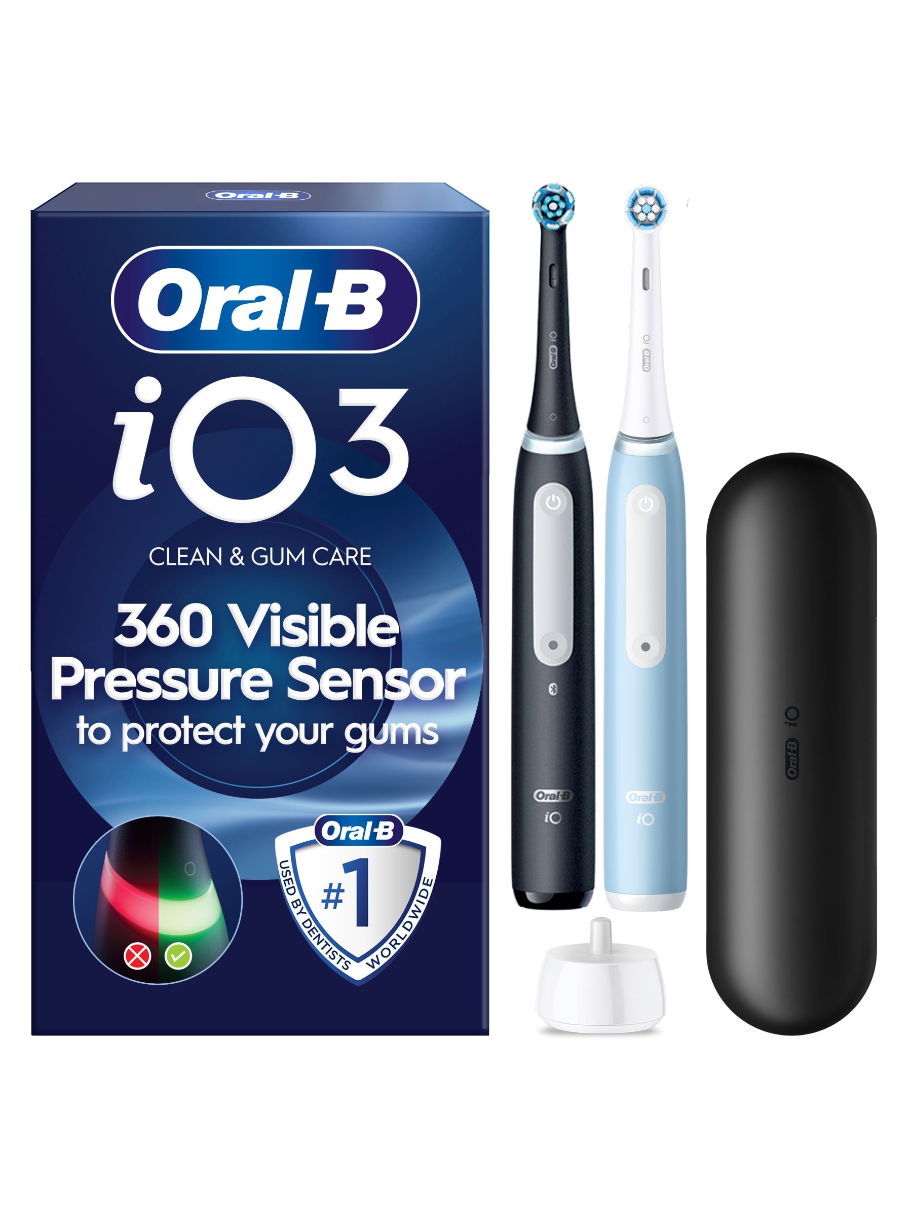 Oral-B iO Series 3 Electric Toothbrush Duo Edition Ice Blue and Matt Black - Image 14