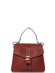 Chloé Red Aby Day Chain Shoulder Bag Calfskin Leather Handbag - Image 1 of 6