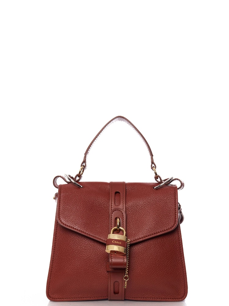 Chloé Red Aby Day Chain Shoulder Bag Calfskin Leather Handbag - Image 1 of 6