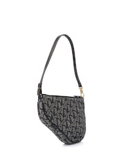 Christian Dior Blue Saddle Pochette Canvas Handbag - Image 3 of 6
