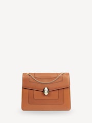 Bulgari Brown Serpenti Forever Cross-Body Leather Handbag - Image 1 of 6