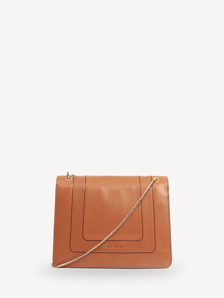 Bulgari Brown Serpenti Forever Cross-Body Leather Handbag - Image 2 of 6