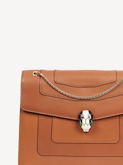 Bulgari Brown Serpenti Forever Cross-Body Leather Handbag - Image 6 of 6