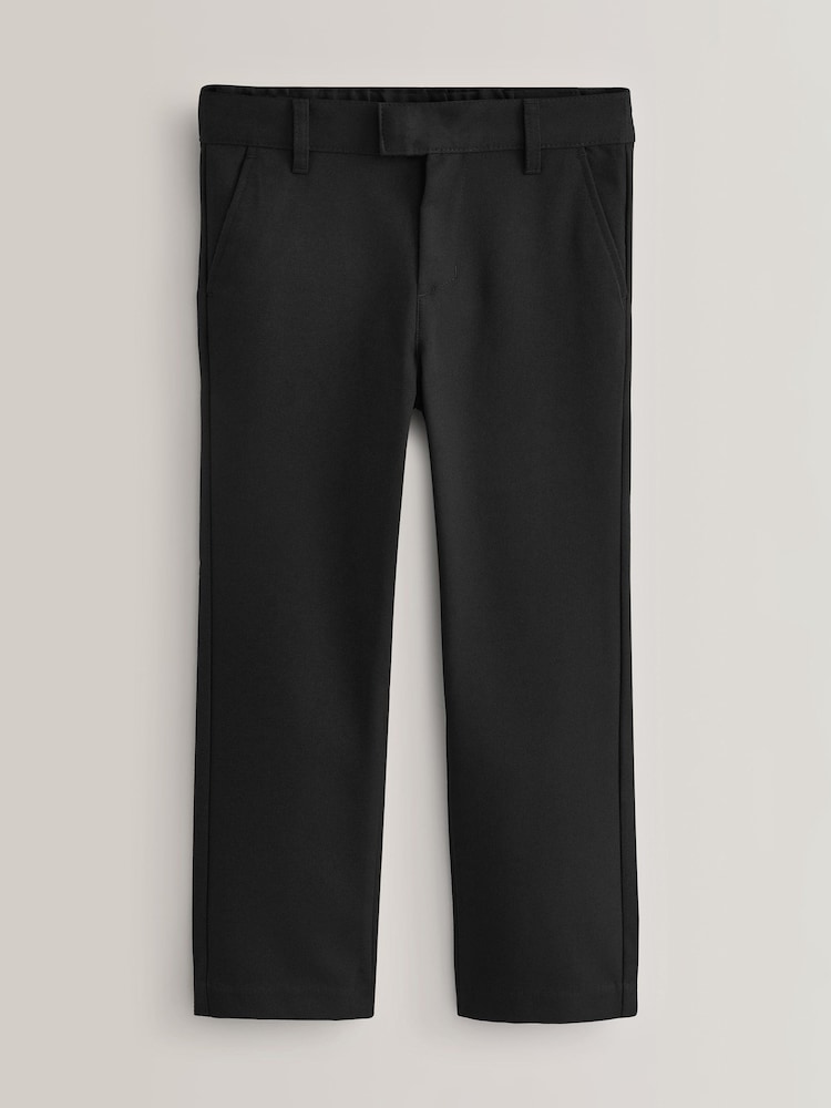 Black Longer Length Standard Waist School Trousers (3-17yrs) - Image 1 of 4 Black Longer Length Standard Waist School Trousers (3-17yrs) - Image 1 of 4